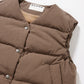 Static Quilted Down Vest - Cocoa