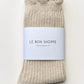 Linen Scallop Socks - Naturel