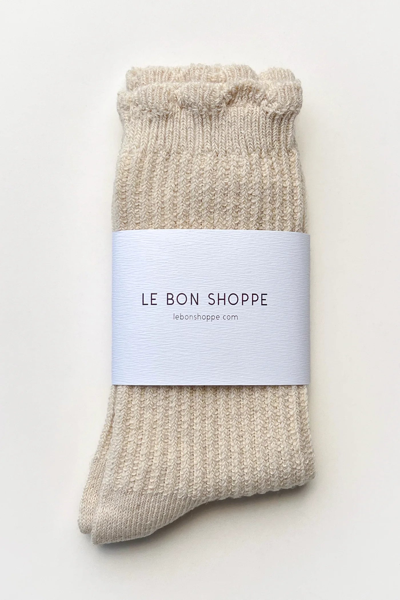 Linen Scallop Socks - Naturel