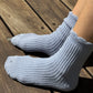 Linen Scallop Socks - Pale Blue