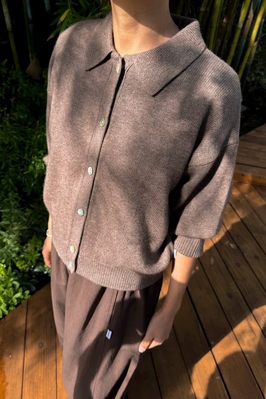 Lou Cashmere Cardigan - Frappe