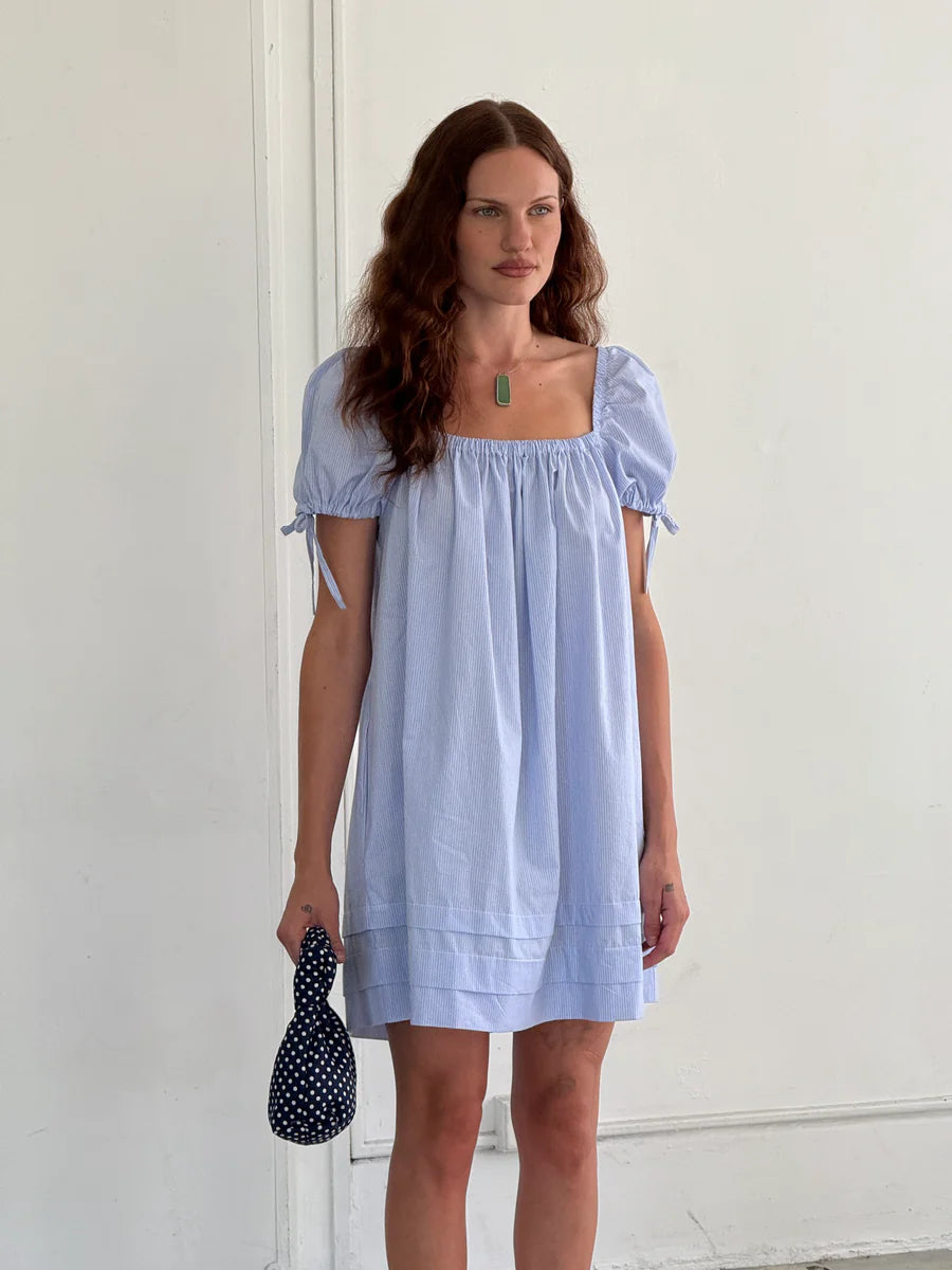 Mazzy Dress - Micro Stripe