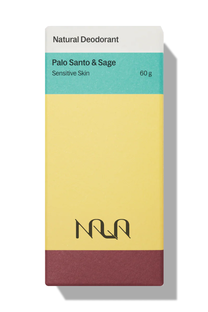 Natura natural deodorant packaging with a white background