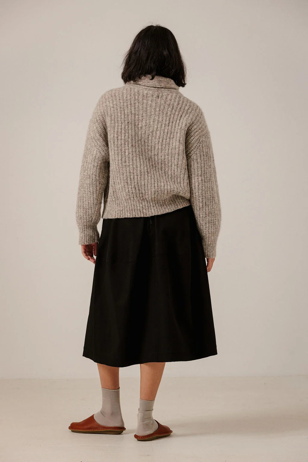 Oversized Shawl Pullover - Marble