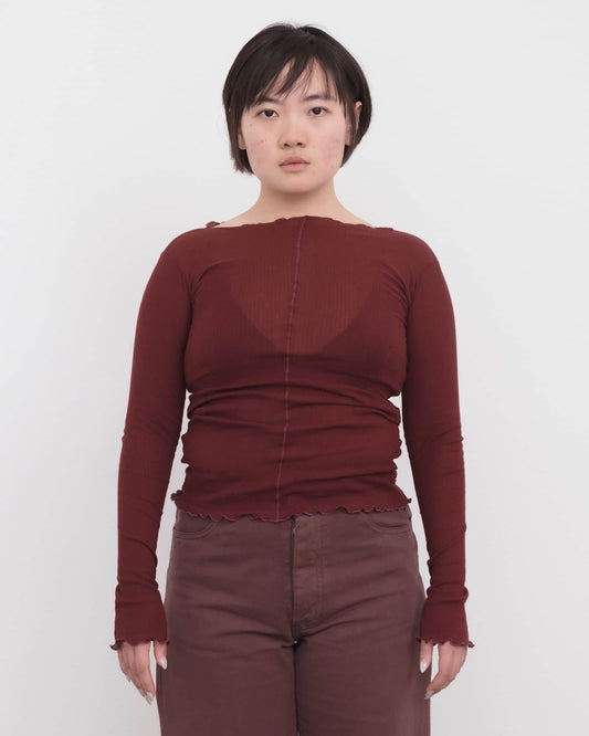 Pama Long Sleeve Tee - Nara Red
