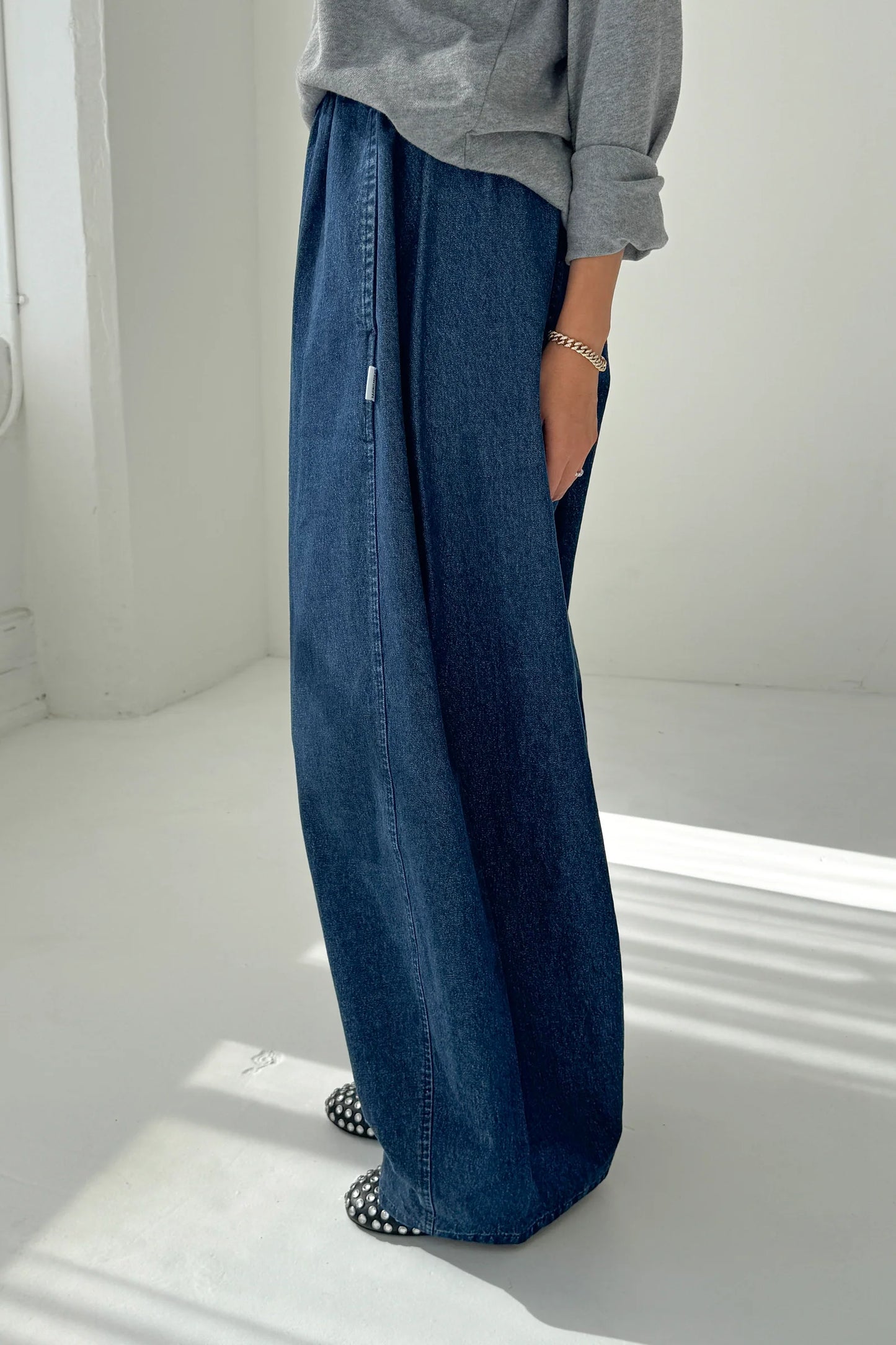 Parachute Pants - Blue Denim