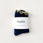 The Petite Ruffled Modal Socks - Navy/ Butter