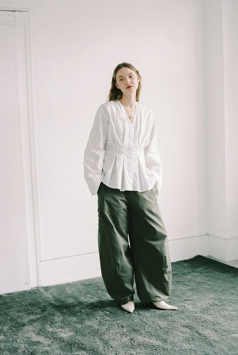 Pierce Top - Dove Stripe