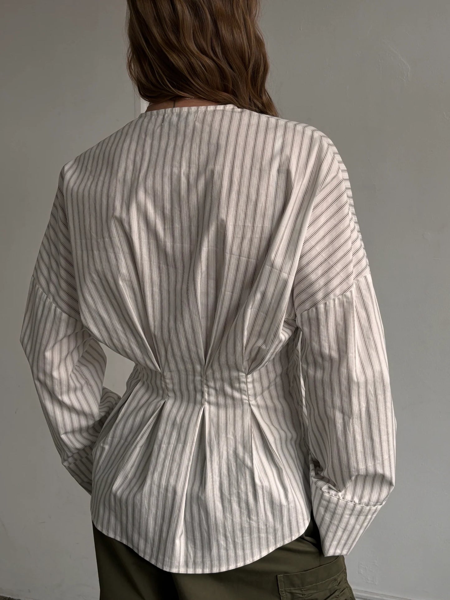 Pierce Top - Dove Stripe