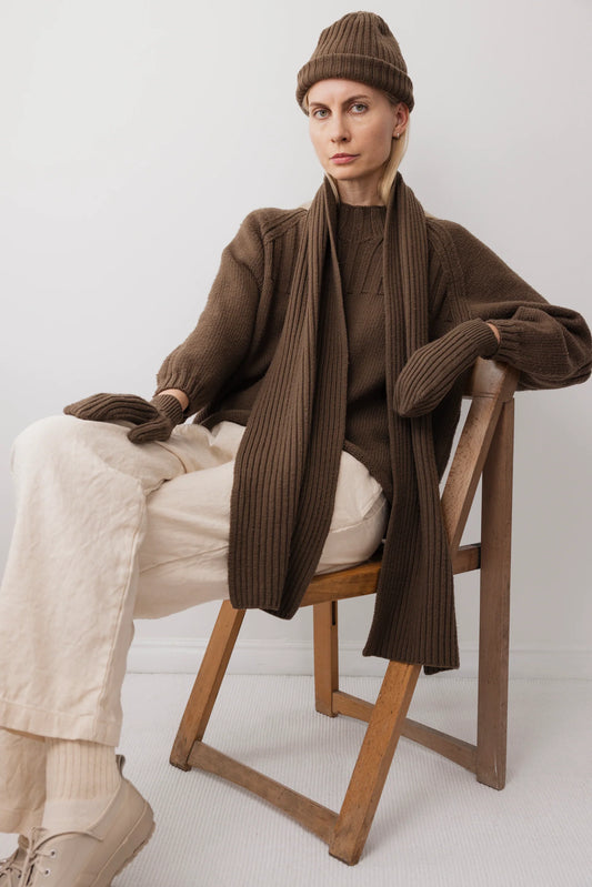 Rib Scarf - Bark