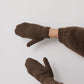 Rib Mittens - Bark