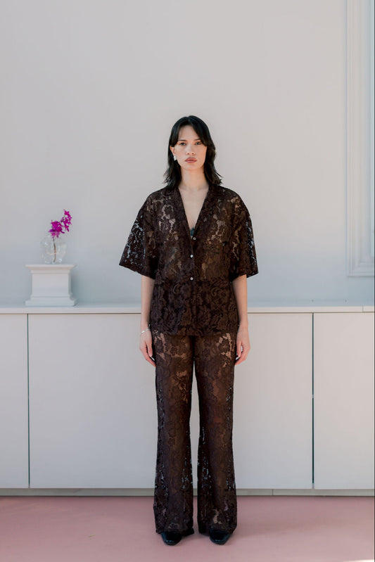 Lace Romeo Top - Americano