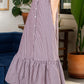 Valentina Dress - Brown Stripe