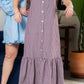 Valentina Dress - Brown Stripe