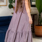 Valentina Dress - Brown Stripe