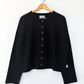 Soft Jersey Snap Caridgan - Black