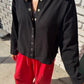 Soft Jersey Snap Caridgan - Black