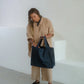 Waxed Canvas Tote - Navy