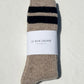 Snow Varsity Socks - Beige/Black