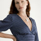 Verona Dress - Navy Polkadot