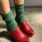 Winter Sparkle Socks - Evergreen