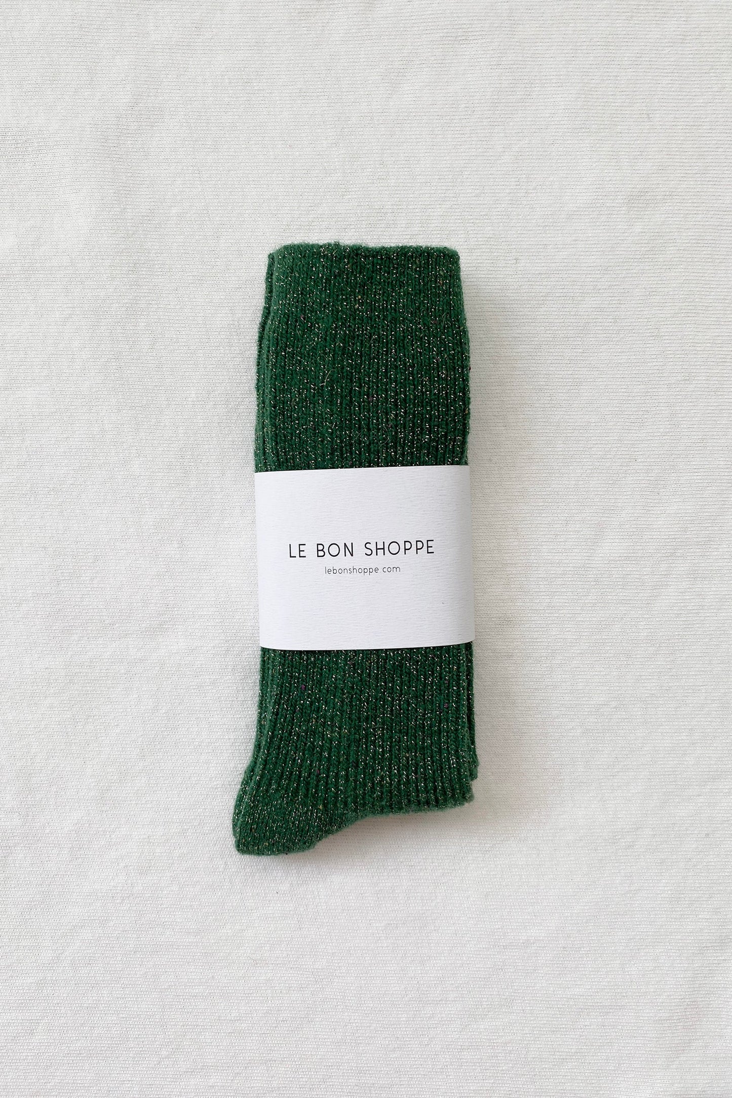 Winter Sparkle Socks - Evergreen