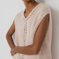 Pointelle Vest - Peony