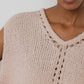 Pointelle Vest - Peony