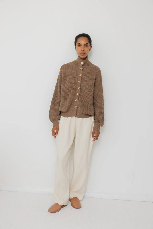 Lattice Cardigan - Camel