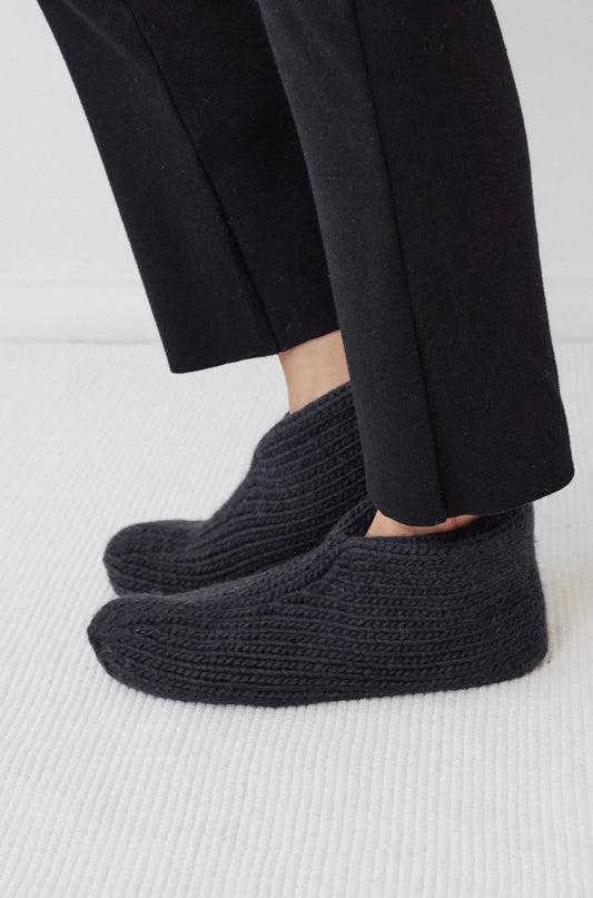 Felted Slippers - Midnight