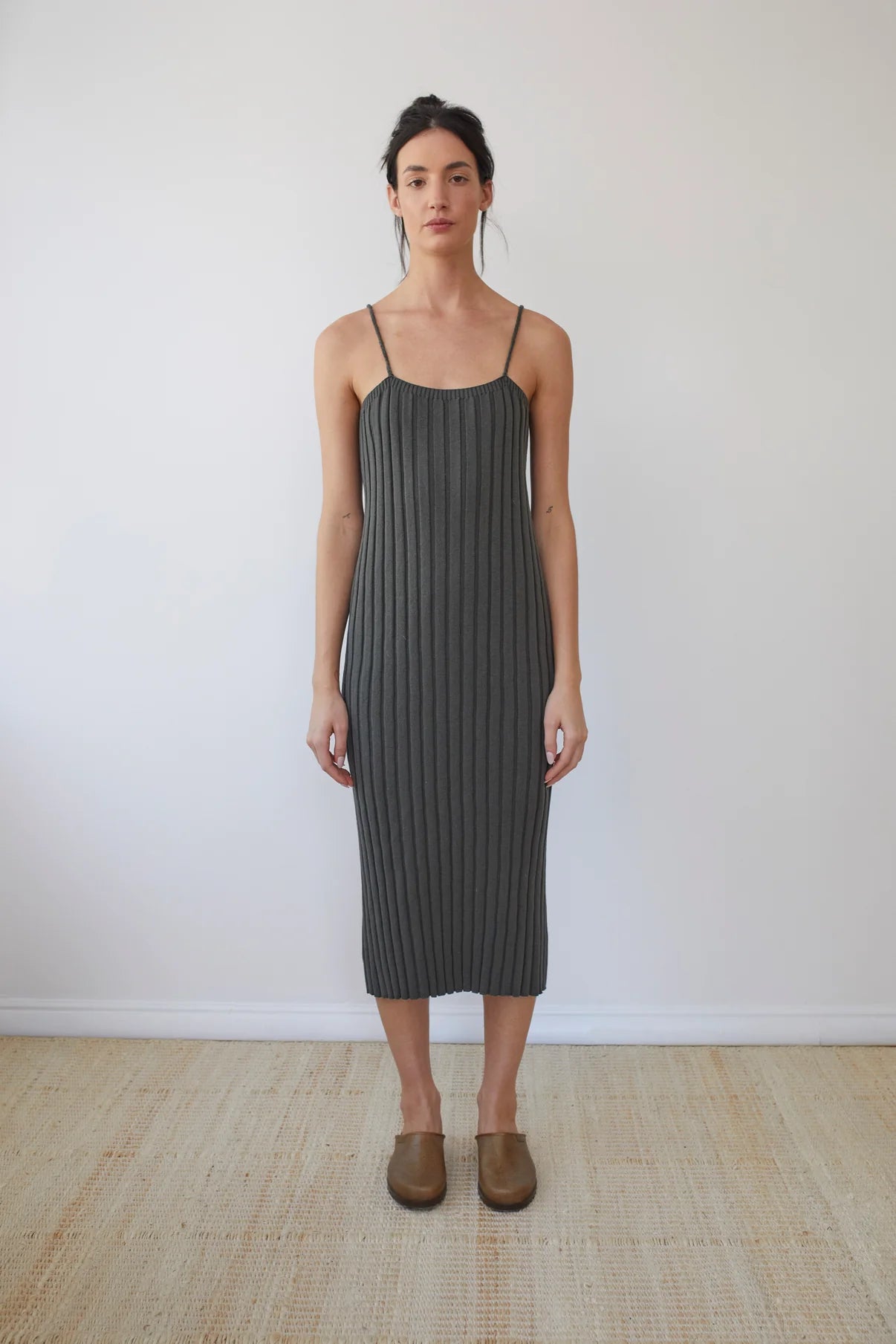 Rib Dress - Washed Black