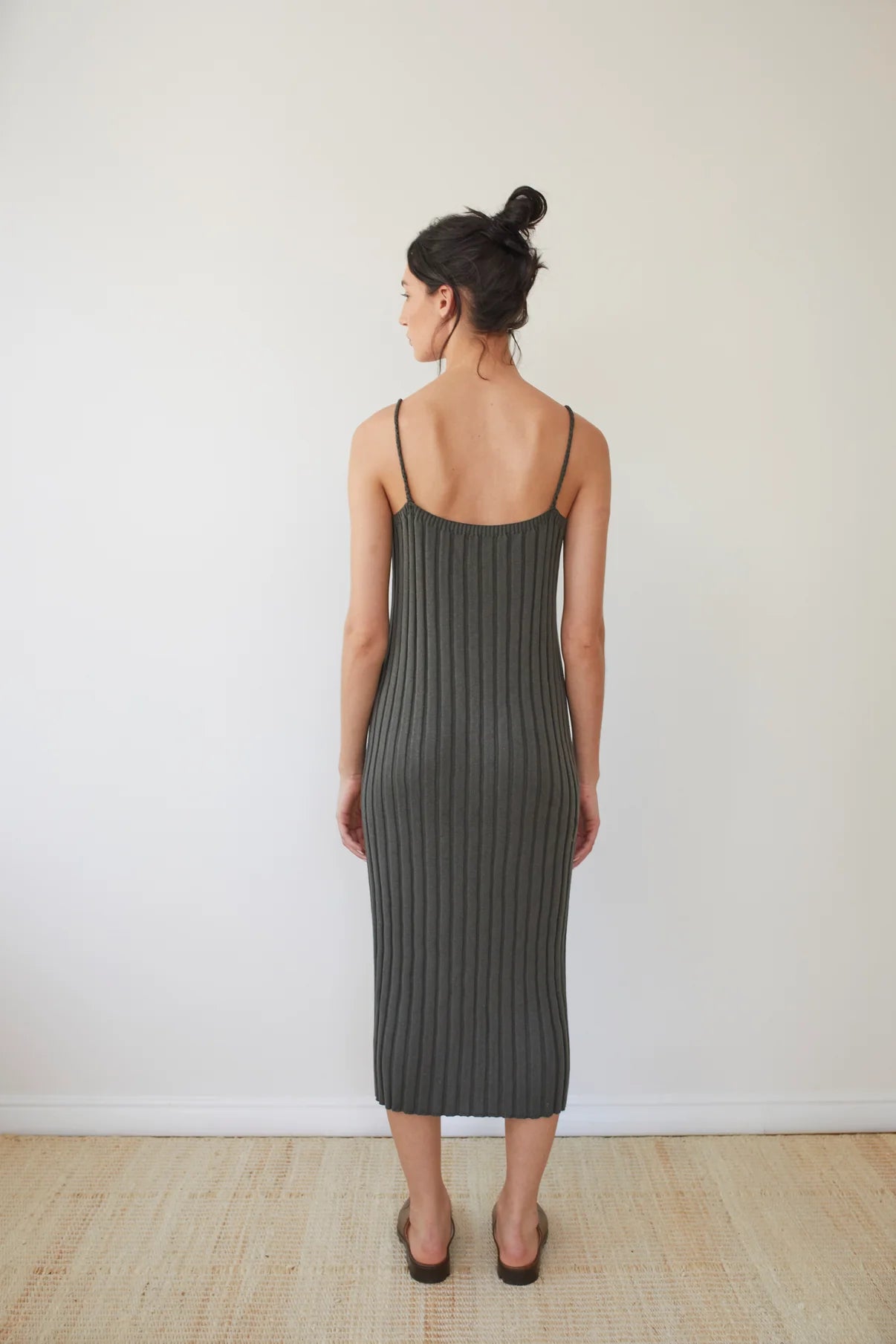 Rib Dress - Washed Black