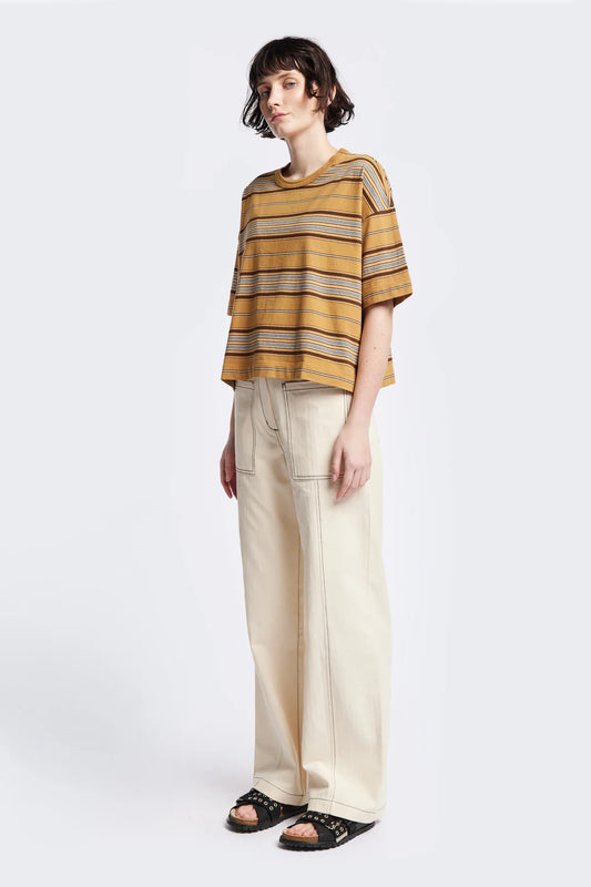 Ascent T-Shirt - Tan Stripe