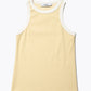 Flux Racer Back Tank - Butter w Ecru Bind