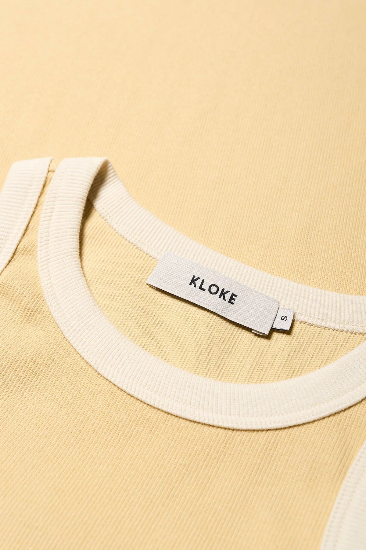 Flux Racer Back Tank - Butter w Ecru Bind