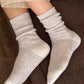 Wool Waffled Socks - Oatmeal/Cream