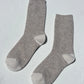 Wool Waffled Socks - Oatmeal/Cream