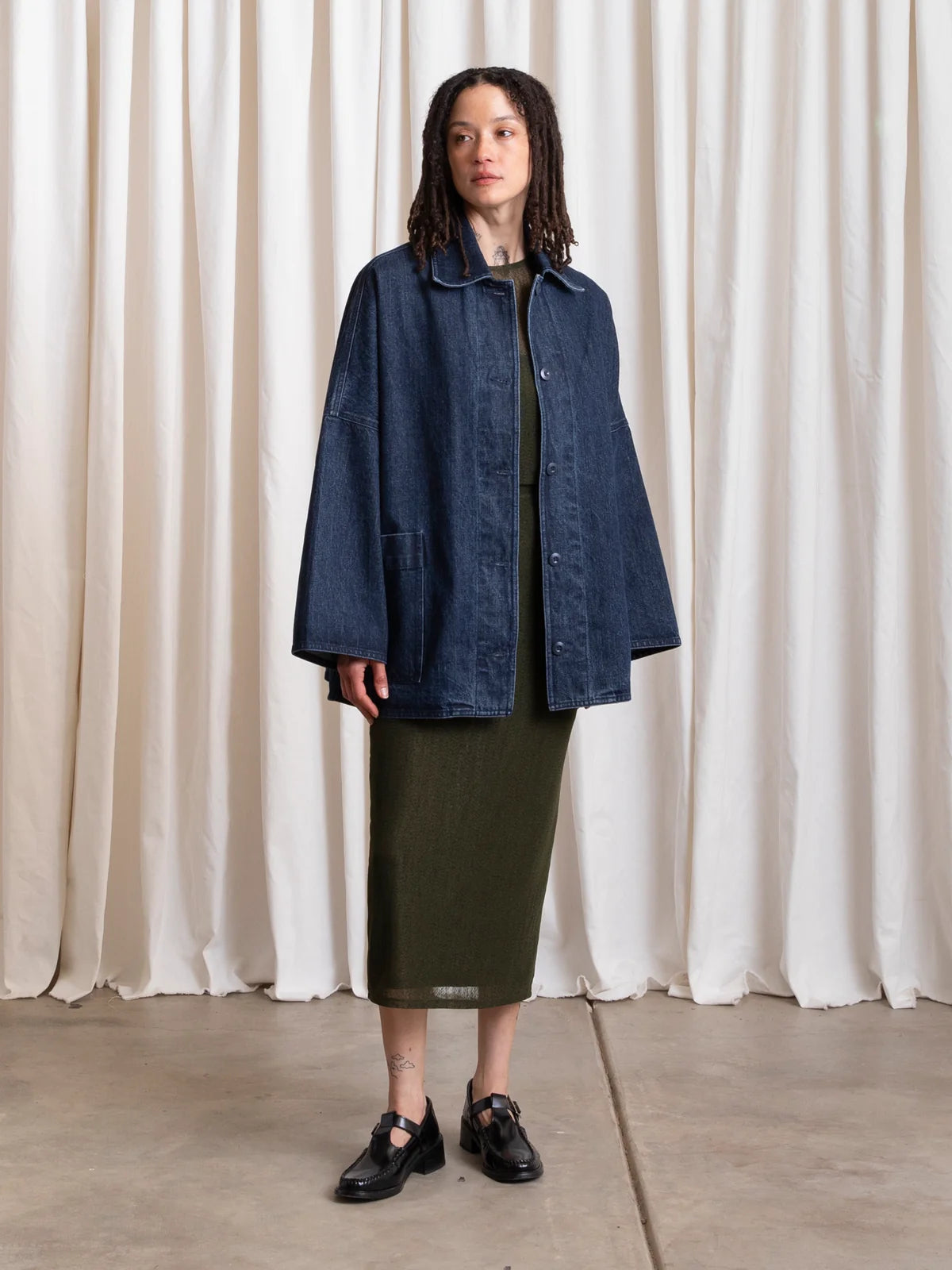 Oversized Shirt Jacket - New Dark Denim