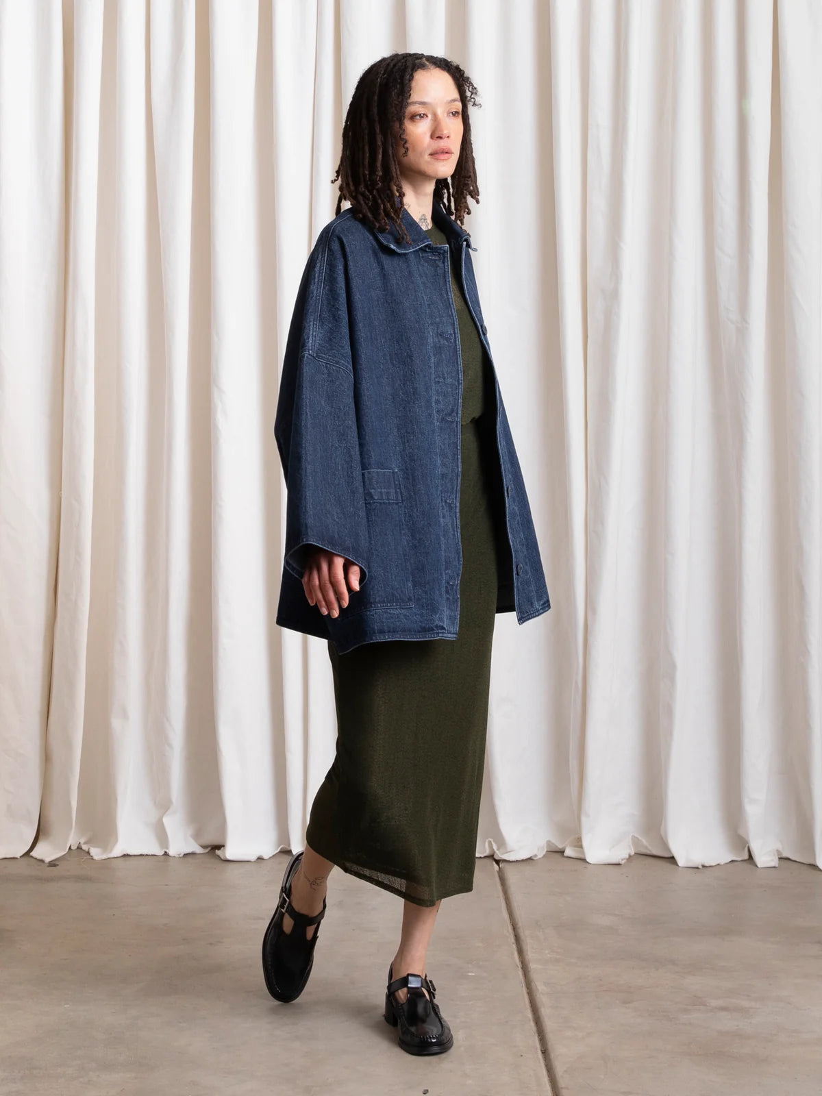 Oversized Shirt Jacket - New Dark Denim