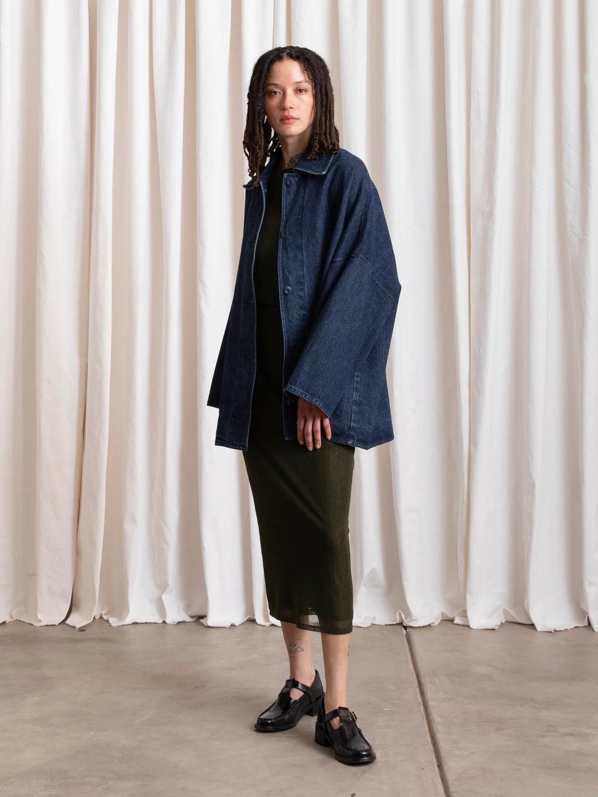Oversized Shirt Jacket - New Dark Denim