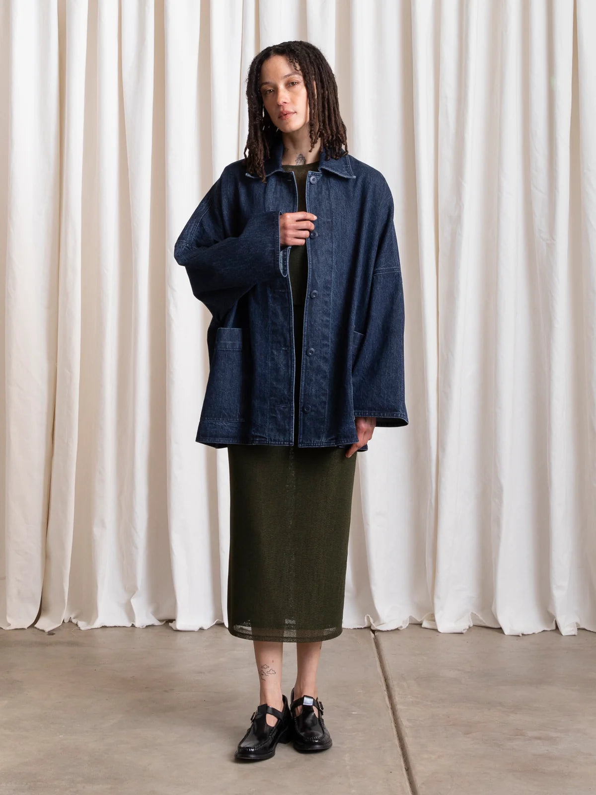 Oversized Shirt Jacket - New Dark Denim