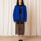 Merino Crew Neck Cardigan - Cobalt