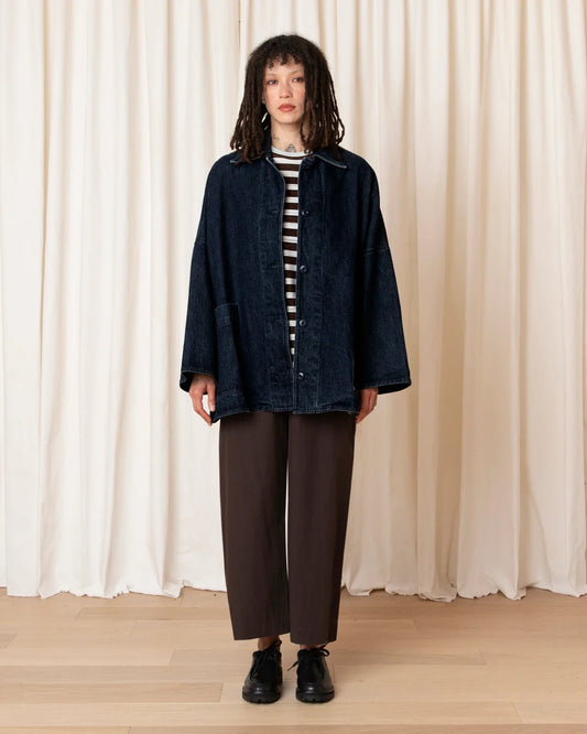 Oversized Shirt Jacket - New Dark Denim