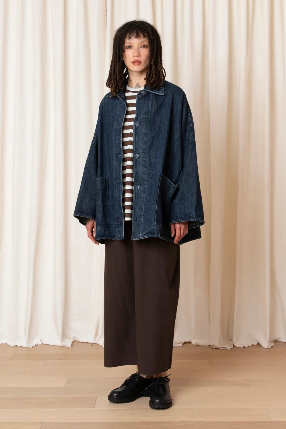 Oversized Shirt Jacket - New Dark Denim