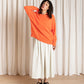 Chunky Cotton Pullover - Neon Orange