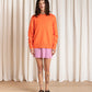 Chunky Cotton Pullover - Neon Orange