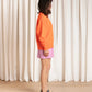 Chunky Cotton Pullover - Neon Orange