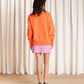 Chunky Cotton Pullover - Neon Orange