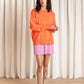Chunky Cotton Pullover - Neon Orange
