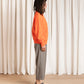 Chunky Cotton Pullover - Neon Orange